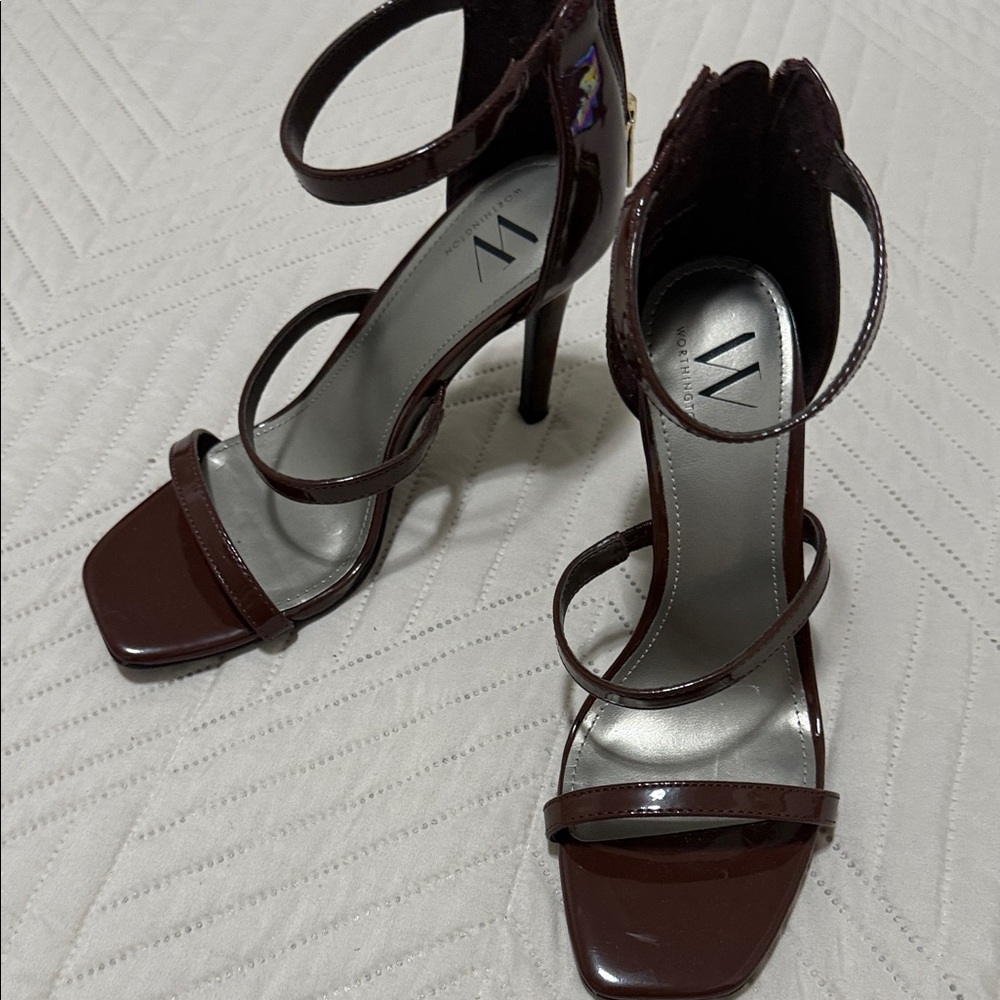 Worthington Dark Brown Strappy Heels